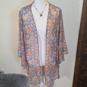 American Eagle Floral Print Kimono